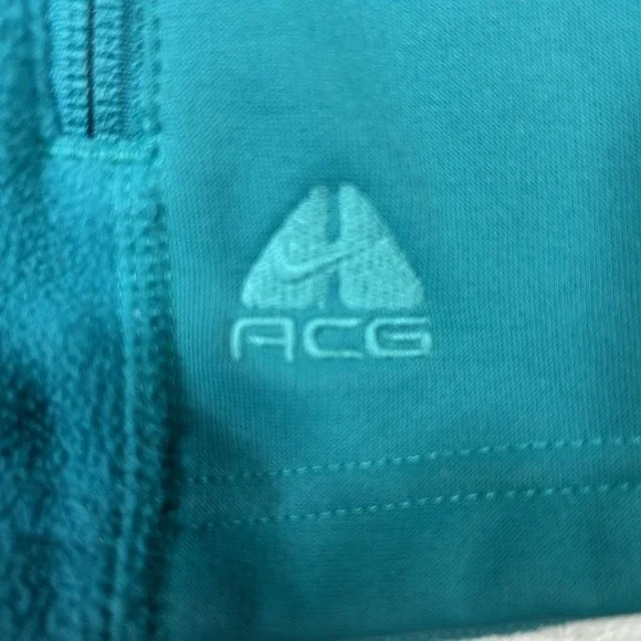 Nike ACG Fleece Womens Medium Teal Fit Therma Full Zip Cozy Vintage - Picture 4 of 10